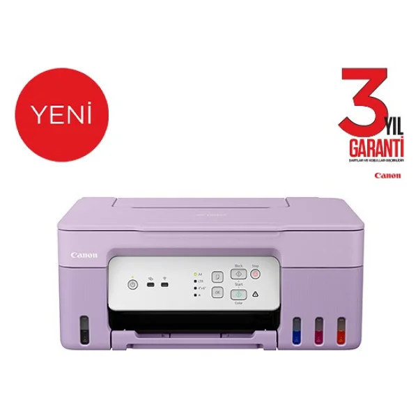 Canon Pixma G3430 Mor Wi-Fi + Tarayıcı + Fotokopi Renkli Çok Fonksiyonlu Tanklı Mürekkep Püskürtmeli Yazıcı - Görsel 2