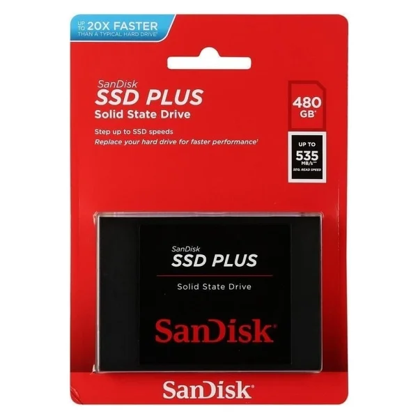 Sandisk SSD Plus 480gb 535mb-445mb Sata3 SSD - Görsel 2