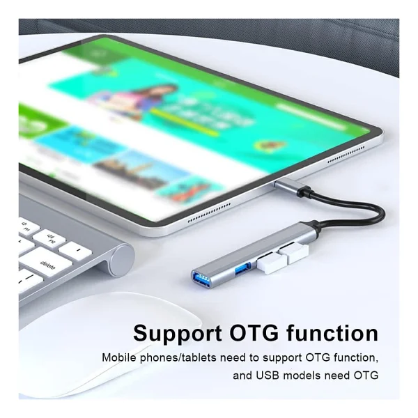 Coverzone USB Çoğaltıcı Adaptör USB 3.0 Çoklu Bağlantı Noktalı Dağıtıcı Seyahat Dock Laptop PC Notebook Bilgisayar Adaptörü Ev Ofis Kullanımına Uygun C809 - Görsel 4