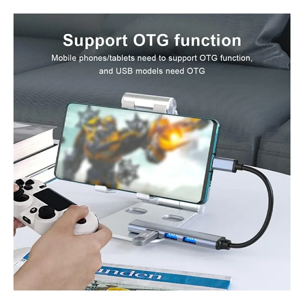 Coverzone USB Çoğaltıcı Adaptör USB 3.0 Çoklu Bağlantı Noktalı Dağıtıcı Seyahat Dock Laptop PC Notebook Bilgisayar Adaptörü Ev Ofis Kullanımına Uygun C809 - Görsel 5