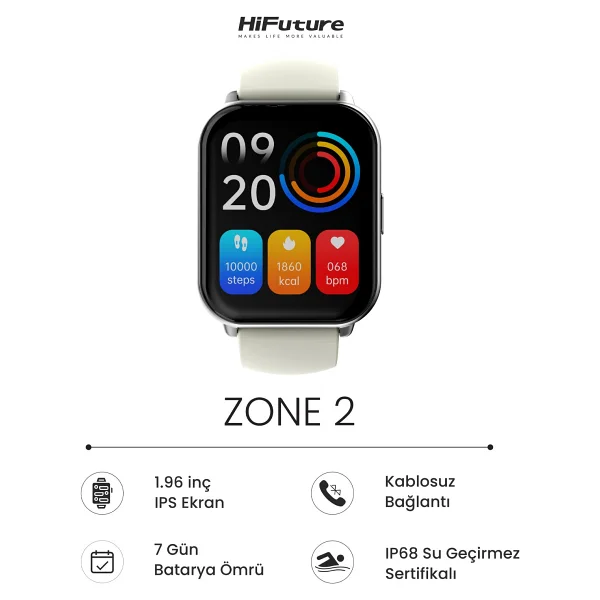 HiFuture FutureFit Zone 2 Gri Akıllı Saat - Görsel 2
