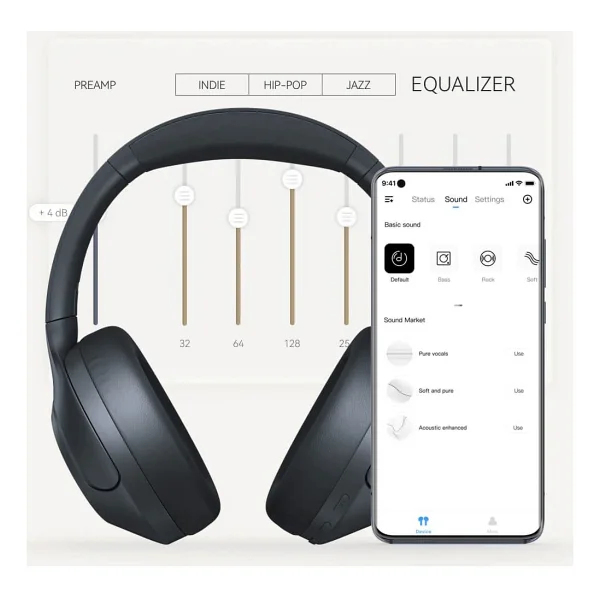 Haylou S35 ANC Koyu Mavi Kulak Üstü Bluetooth Kulaklık - Görsel 4