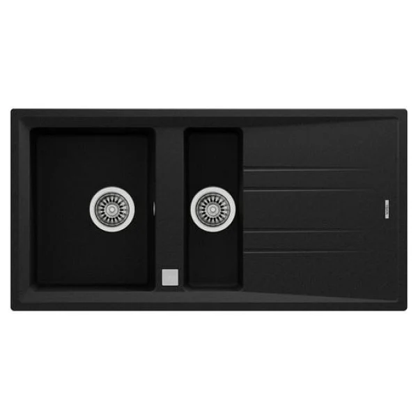 Teka Stone 60 B-Tg Tezgah Üstü 1.5 Gözlü Siyah Granit Eviye - Görsel 3