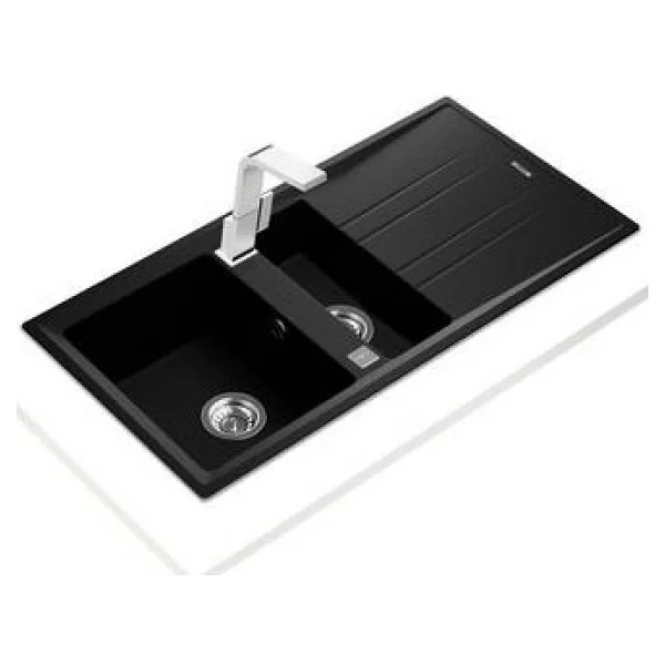 Teka Stone 60 B-Tg Tezgah Üstü 1.5 Gözlü Siyah Granit Eviye - Görsel 2