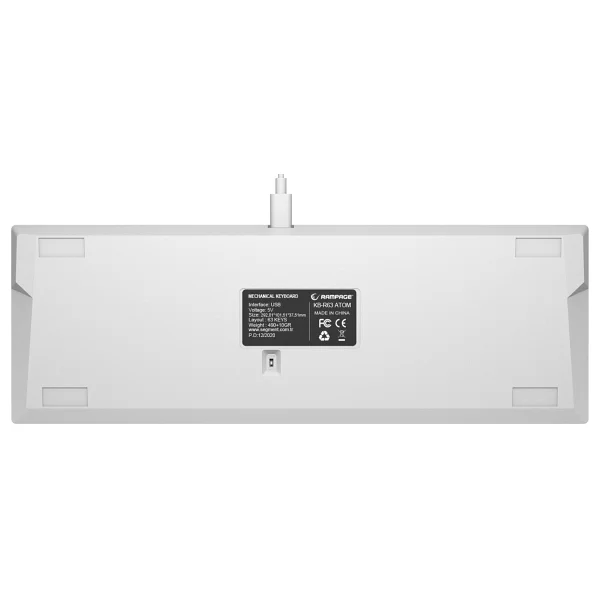 Rampage B-ATOM KB-RX63 Beyaz RGB TKL Blue Switch Kablolu/Kablosuz Mekanik Oyuncu Klavyesi - Görsel 4