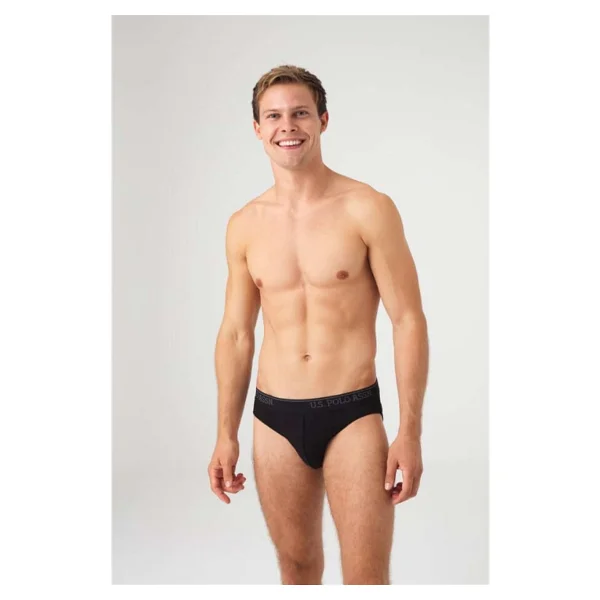U.S. Polo Assn. Erkek Siyah - Antrasit Melanj - Lacivert 3 Lü Slip - Görsel 4