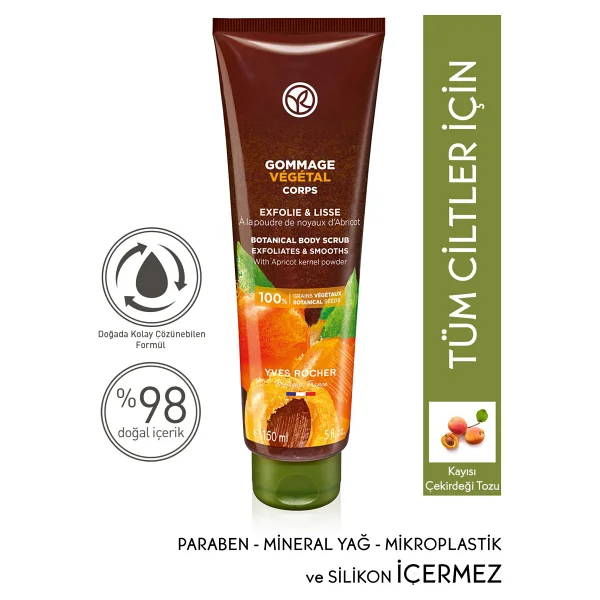 Yves Rocher Nemlendirici Arındırıcı Vücut Peelingi - Kayısı-150 ml - Görsel 3