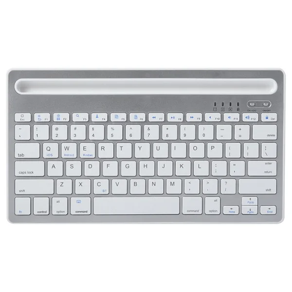 Cloody Siyah Bluetooth Ultra Ince+Şarjlı Mac/Win/Android/Ios Uyumlu Tablet Standlı Kablosuz Klavye - Görsel 7