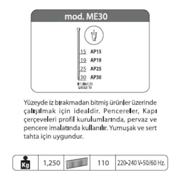 Maestri Me30 Çivi Çakma Makinesi - Görsel 2