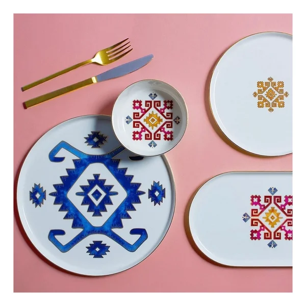 Porland Arabesque Serisi 32 Cm Kayık Tabak - Görsel 5