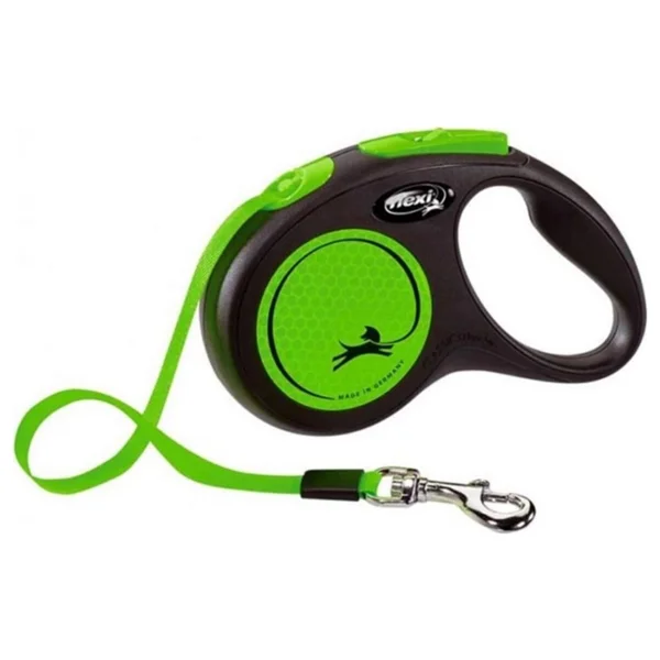 Flexi New Neon 5 M Small Şerit Yeşil Otomatik Köpek Gezdirme Tasması - Görsel 4