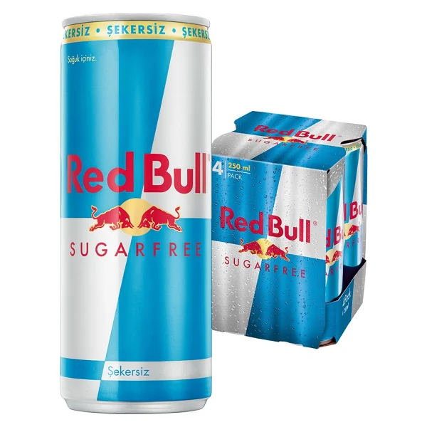 Red Bull Sugarfree 250 Ml 4'lü Paket Şekersiz Enerji İçeceği - Görsel 6
