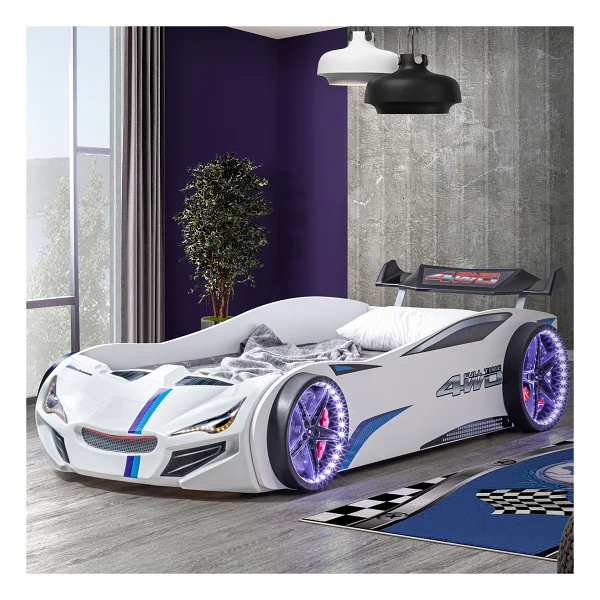 Setay Mobilya Merso Rüzgarlıklı Ledli Kırmızı 90x190 Cm Arabalı Yatak - Görsel 10