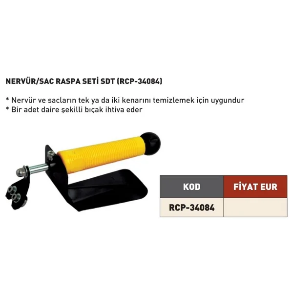 Fett Cp Gratex Çapak Alma Raspa Seti Nervür/Sac Raspa Seti Rcp-34084 - Görsel 2