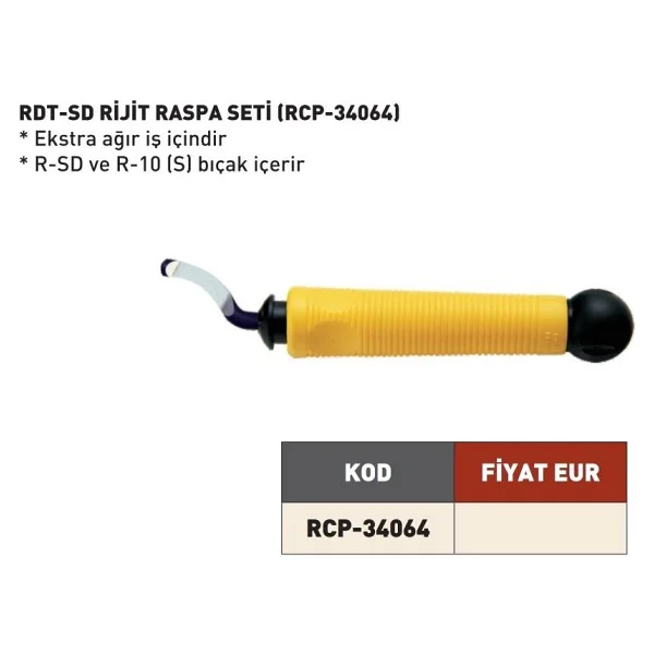 Fett Cp Gratex Çapak Alma Raspa Seti Rdt-Sd Rijit Raspa Seti Rcp-34064 - Görsel 2