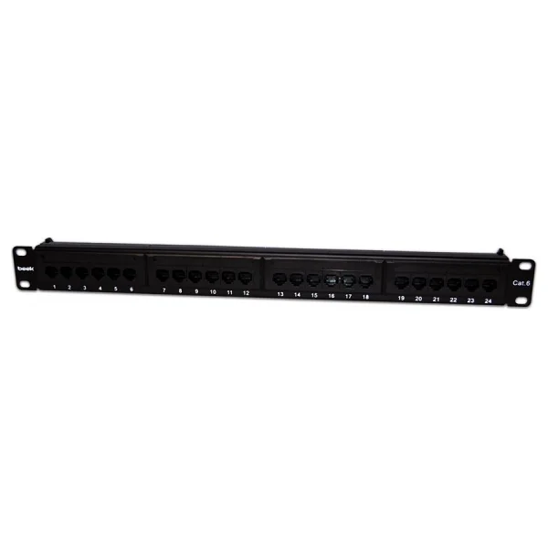 Beek 24 Port Cat6 Utp Patch Panel, 8p8c, Altin Kontak, Lsa, 1u, Zirhsiz/Unshieldedbeek 24 Port Cat6 Utp Patch Panel, 8p8c, Gold Contact,Lsa, 1u, Unshielded, W.Cable Holder - Görsel 2