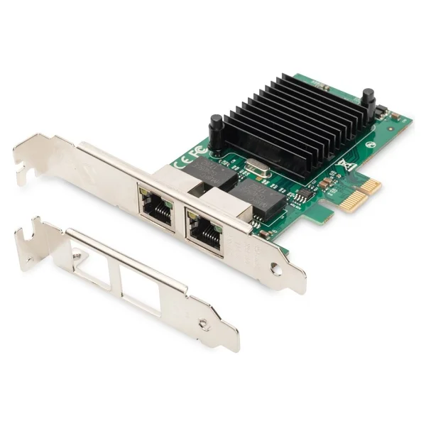 Digitus 2 Port Gigabit Ethernet Pcı Express Kart, Düşük Profil Bracket, Intel Çip Takımıdigitus Gigabit Ethernet Pcı Express Card, 2-Port, Low Profile Bracket, Intel Chipset - Görsel 2