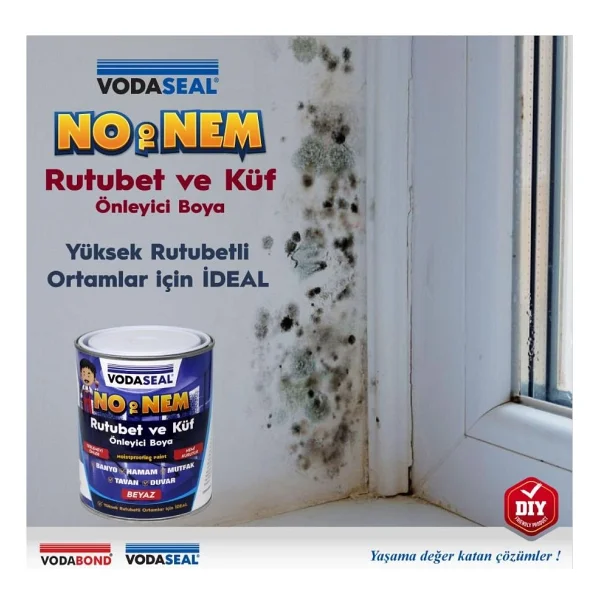 Vodaseal No-To-Nem Rutubet Ve Küf Önleyici Boya 1 Kg. - Görsel 2