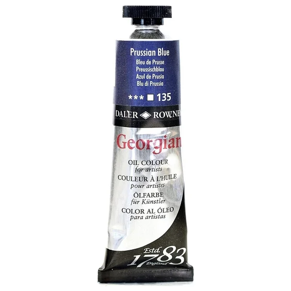 Daler-Rowney Georgian 38 ml Yağlı Boya N:135 Prussian Blue - Görsel 2