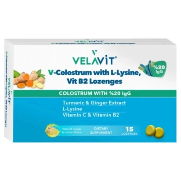 Velavit V-Colostrum With L-Lysine 15'li Pastil - Görsel 3