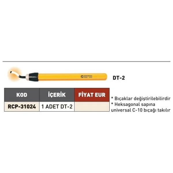 Fett Cp Gratex Çapak Alma Raspa Seti Dt-2 Rcp-31024 - Görsel 2