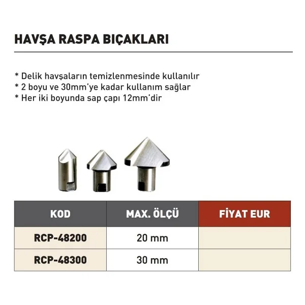 Fett 20mm Cp Gratex Havşa Raspa Bıçağı Rcp-48200 - Görsel 2