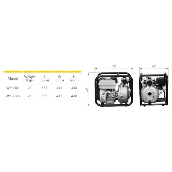 Garden Pro Wp-20h 7 Hp Yüksek Basınçlı Benzinli Su Motoru - Görsel 2