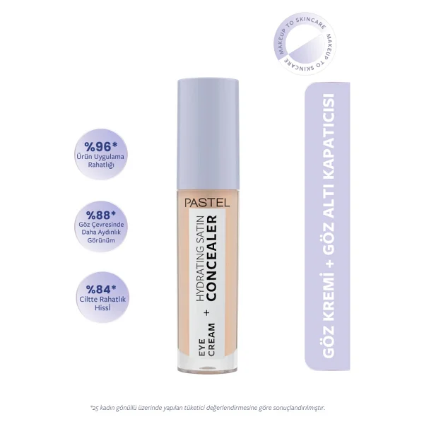 Pastel Eye Cream + Hydrating Satin 61 Vanilla 4.3 Ml Likit Kapatıcı - Görsel 6