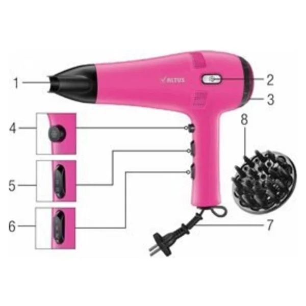 Altus AL-707 2100 W İyonlu Saç Kurutma Makinesi - Görsel 2