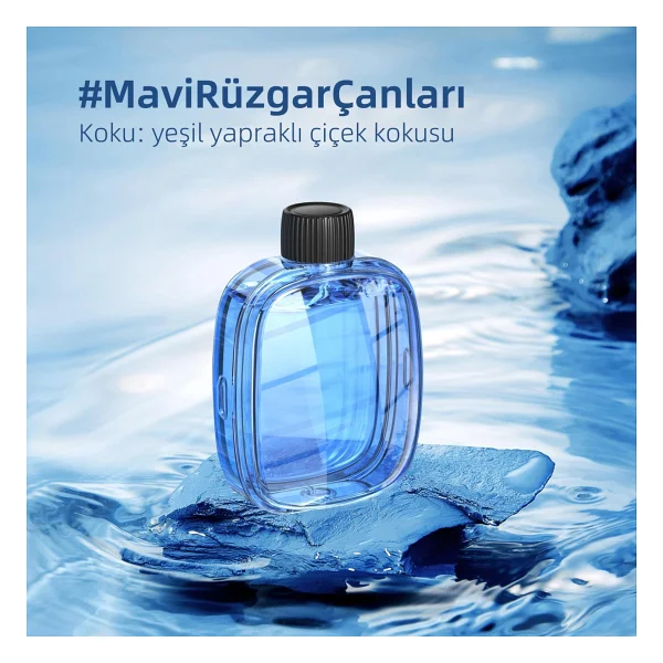 Mioji Smell 2X Aromaterapi Şarjlı Yeni Nesil Otomatik Oda Kokusu Makinesi - Mavi Rüzgar Çanları - Görsel 3