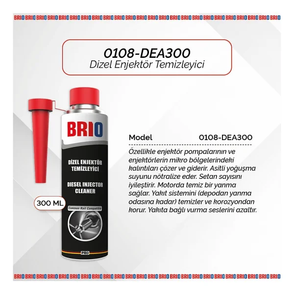 Brio 300 Ml Dizel Enjektör Temizleyici - Görsel 3