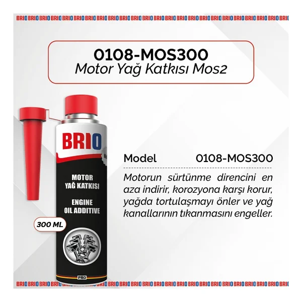 Brio 300 Ml Mos2 Motor Yağı Katkısı - Görsel 7