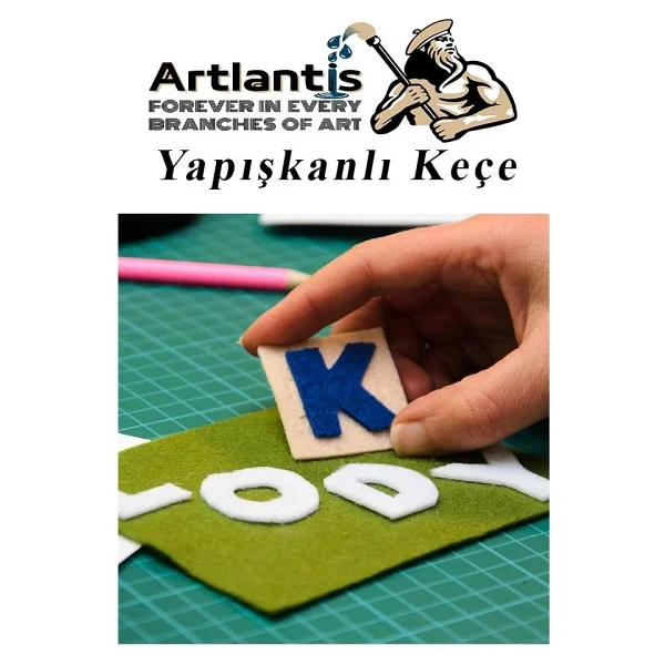 Artlantis Yapışkanlı Keçe 10 Renk A4 20x30 Cm 1 Paket Keçe Yapışkanlı 10 Lu Okul Kreş Okul Öncesi Etkinlik Hobi - Görsel 5
