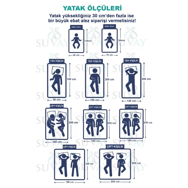 Suvay Kapitone Fittted 90x190 Tek Kişilik Sıvı Geçirmez Alez Beyaz Renkli Kapitoneli Yatak Koruyucu Çarşaf Alez - 90 X 190 Cm - Görsel 8