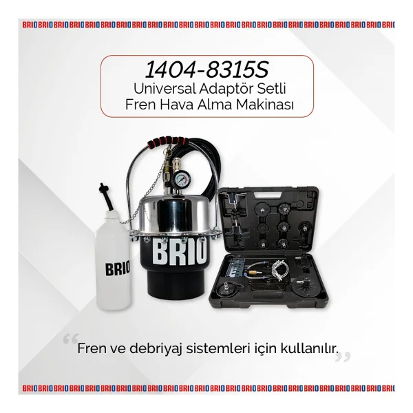 Brio Fren Hava Alma Makinası Universal Adaptör Setli Komple - Görsel 2