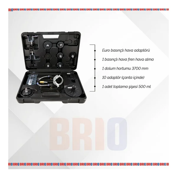 Brio Fren Hava Alma Makinası Universal Adaptör Setli Komple - Görsel 5