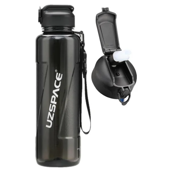 Uzspace 6057 Siyah 1000 Ml Tritan Pipetli Matara - Görsel 3