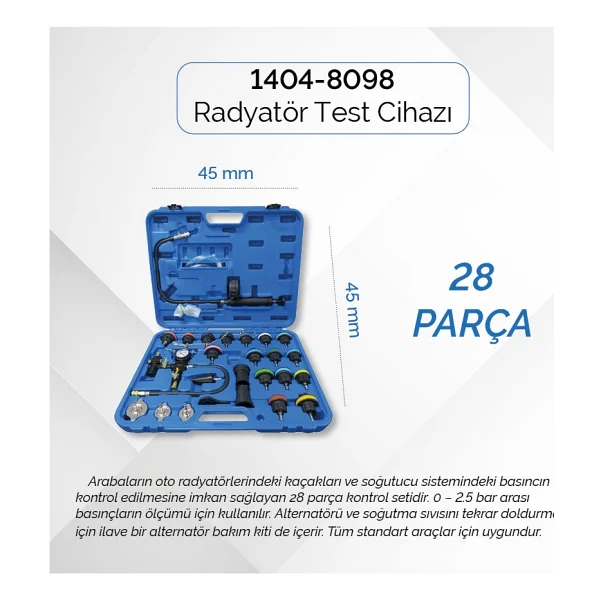 Brio Radyatör Test Cihazı 27 Parça - Görsel 3