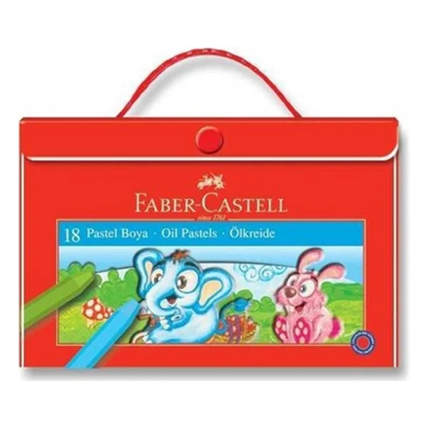 Faber-Castell Plastik Çantalı 18'li Pastel Boya - Görsel 7