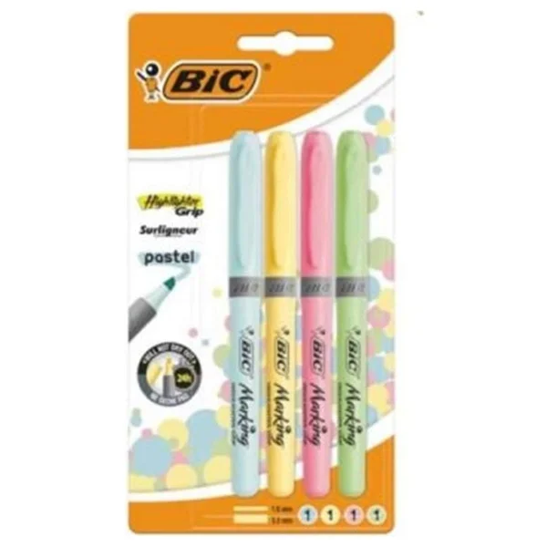 Bic Marking Grip Pastel 4'lü Fosforlu Kalem Seti - Görsel 9
