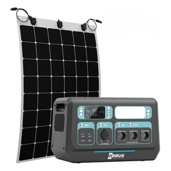 Orbus 110 W Esnek Panel + 2200 W Taşınabilir Güç Kaynağı - Görsel 10