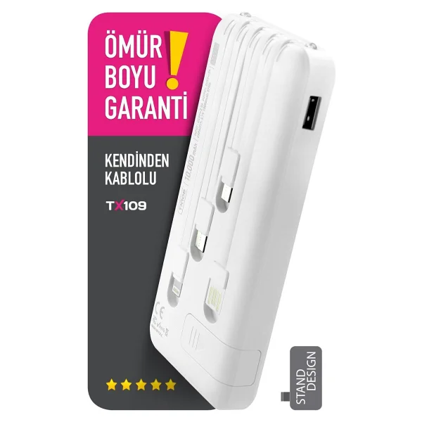 Powerway TX109 Siyah 10000 mAh Powerbank - Görsel 4