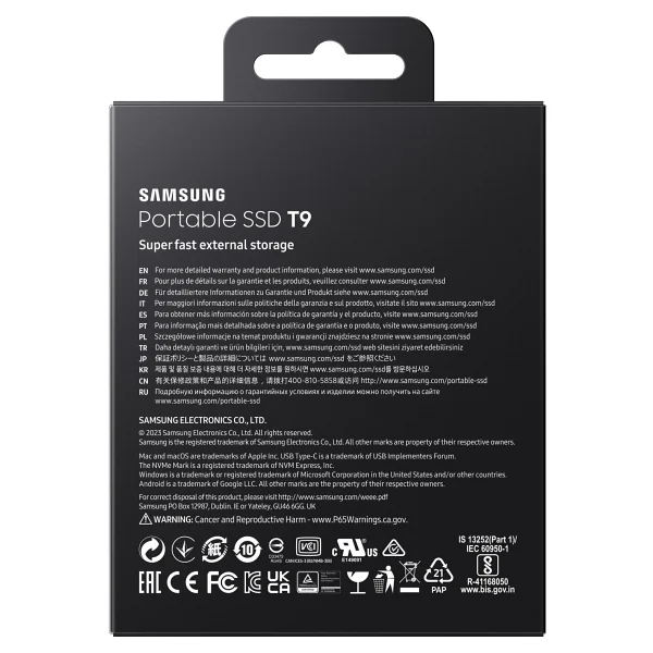 Samsung T9 Mu-Pg4t0b/Ww USB 3.2 4 TB Taşınabilir SSD - Görsel 9