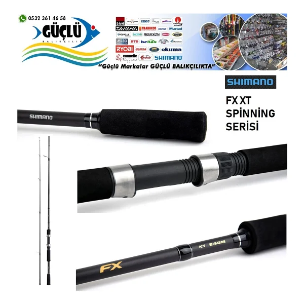 Shimano Fx Xt Fxxt24mh 240 Cm 14-40 Gr 2 Parçalı Spin Kamış - Görsel 2