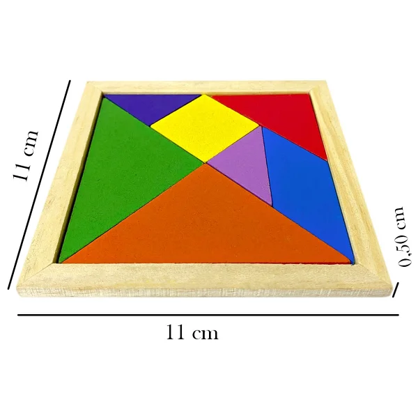 Hamaha Wooden Toys Doğal Ahşap 7 Parça Mini Tangram Hmh-130 - Görsel 5
