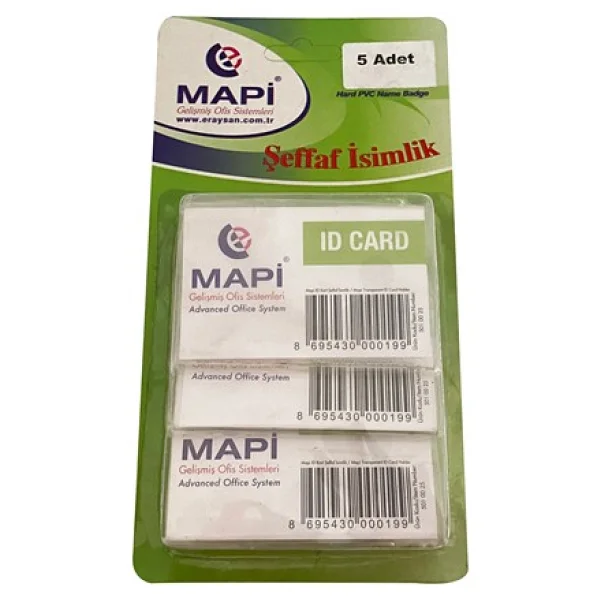 Mapi Şeffaf İsimlikler Blister 54x86 Mm 5'li Paket - Görsel 2