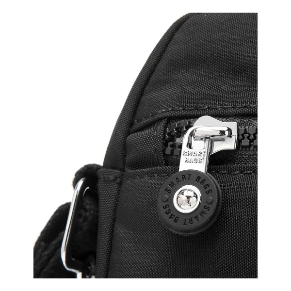 Smart Bags Postacı Kadın Çantası Krinkıl Kumaş 3166 - Siyah - Görsel 4