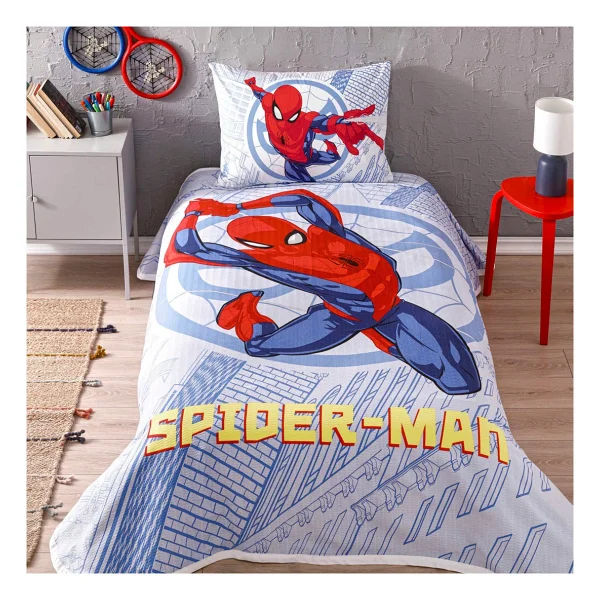 Taç Spiderman Justice Lisanslı Tek Kişilik Pike Takımı - Mavi - Görsel 2