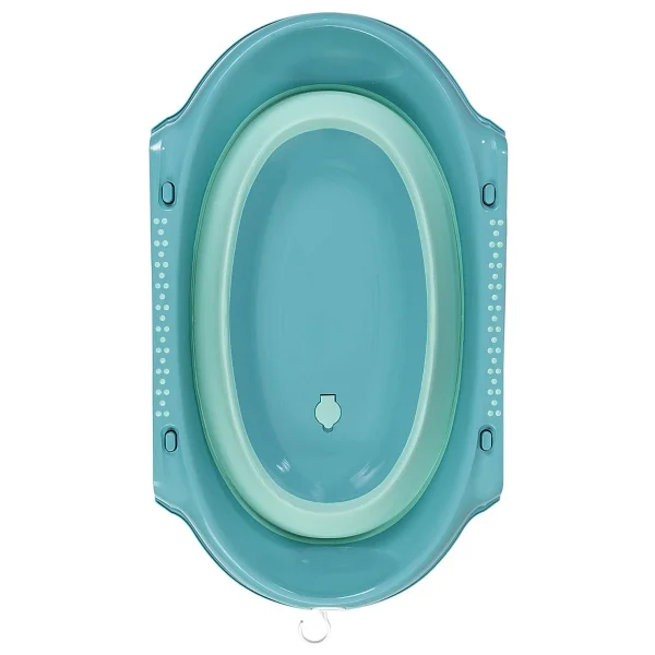 Babyjem Katlanır Bebek Banyo Küvet Seti 5 Parça Turkuaz (Havlu Fileli) - Görsel 10