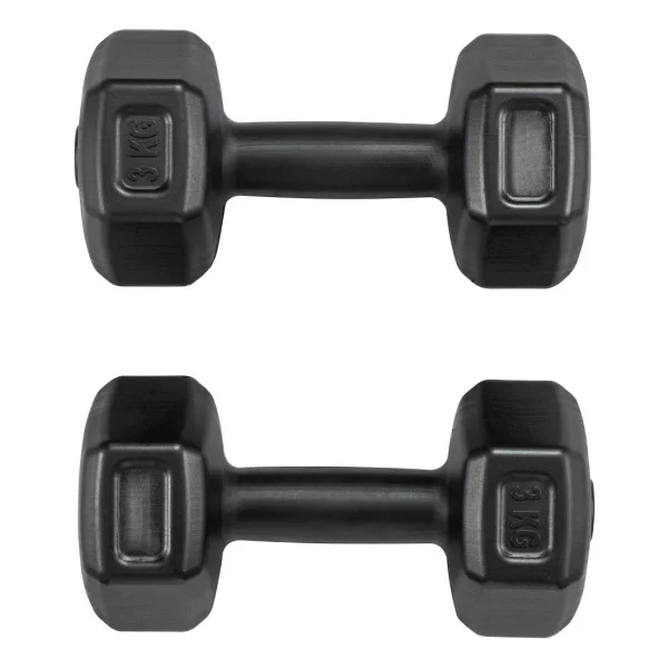 Moccastyle Siyah 3 Kg X 2 Adet 6 Kg Dambıl Seti 6 Kg Dumbell Set - Görsel 2